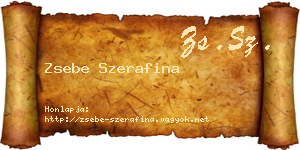 Zsebe Szerafina névjegykártya